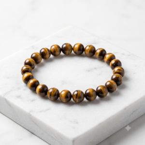 Original Lab Certified Natural Tiger Eye Stone Bracelet (8mm) - Courage, Protection & Financial Luck