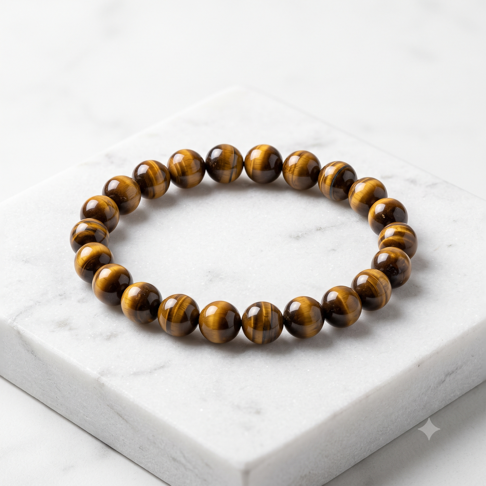 Original Lab Certified Natural Tiger Eye Stone Bracelet (8mm) - Courage, Protection & Financial Luck