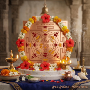 Original Pure Copper Matsya Yantra (5x5 Inches) - Vastu Dosh Nivaran & Protection Fish Yantra