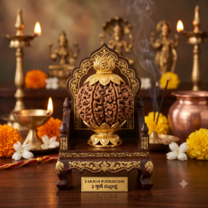 Original Lab-Certified 3 Mukhi Rudraksha (Agni Deva Bead) - For Self-Confidence, Past Karma Healing & Mars/Sun Energy