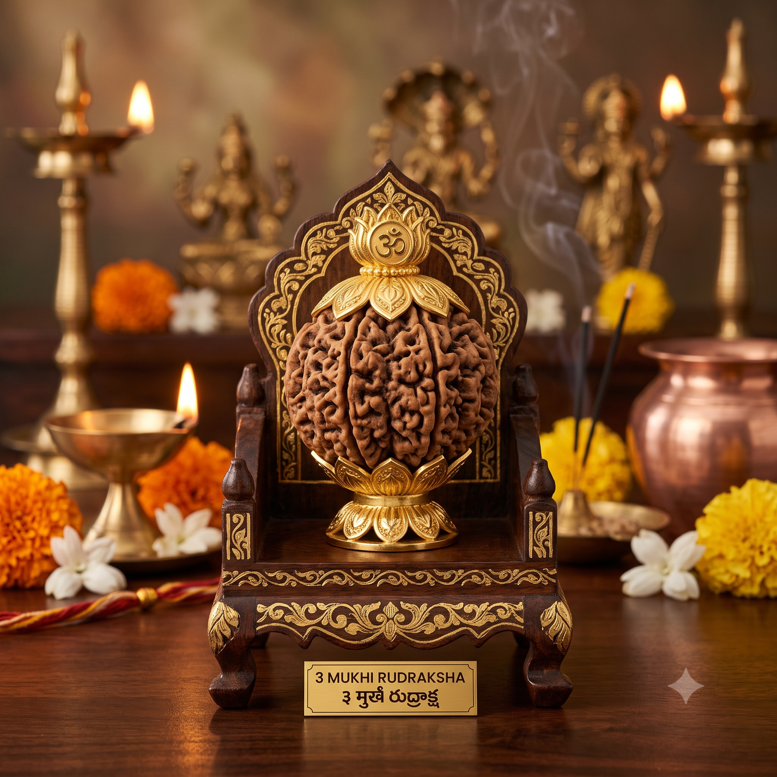 Original Lab-Certified 5 Mukhi Rudraksha (Panchamukhi Shiva Bead) - For Peace, Health, Mental Calm & Jupiter (Guru) Blessings